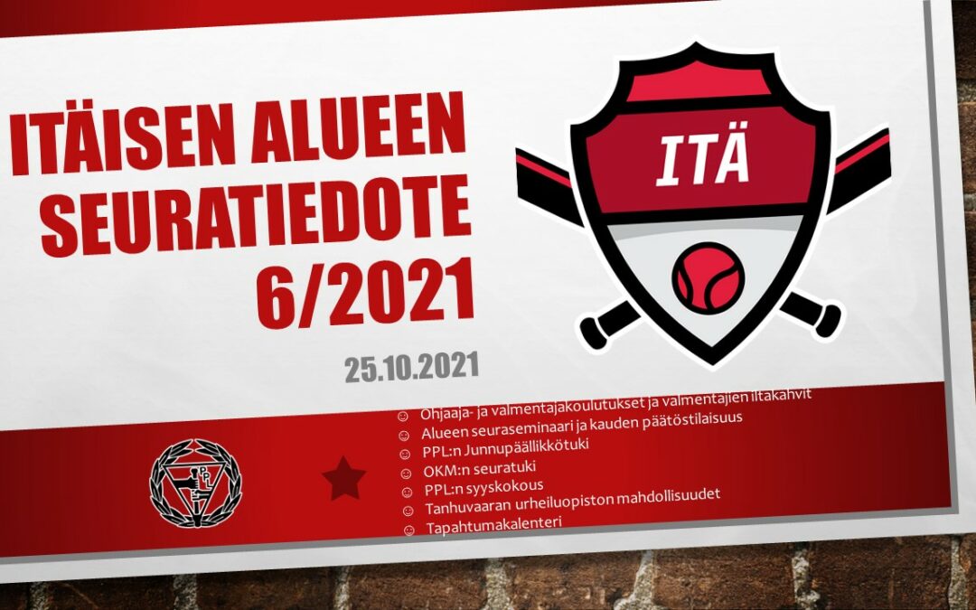 Itäisen alueen seuratiedot 6/2021